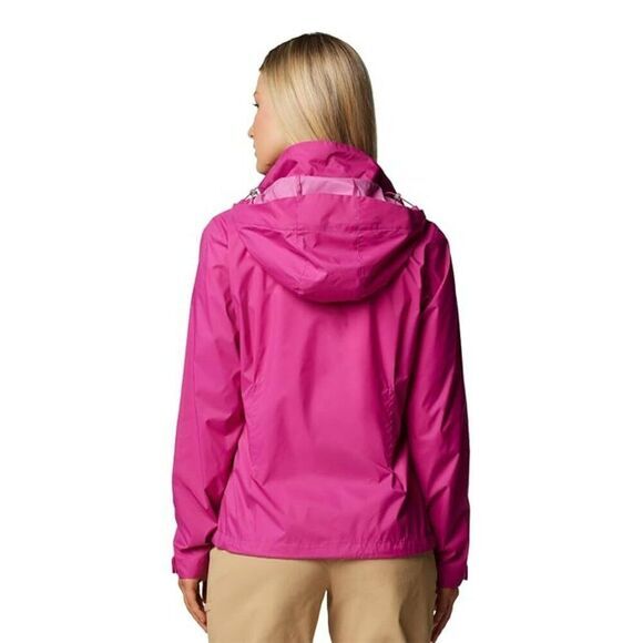 Columbia -927 Women's Pink Waterproof Long Sleeve Full Zip Windbreaker Jacket 1X - Picture 2 of 10